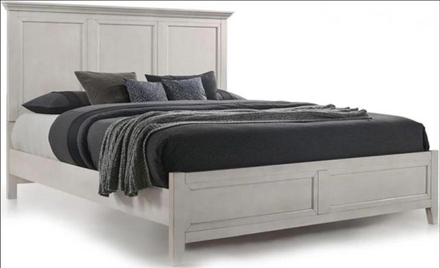 Intercon San Mateo Rustic White King Standard Panel Bed-0