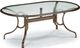 Telescope Casual Glass Top Oval Dining Table with Hole Ogee Rim-0