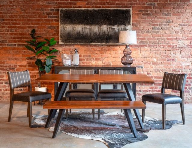 Home Trends & Design Kennedy Walnut Dining Bench-2