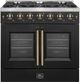 FORNO® Galiano Series Alta Qualita 36" Black Pro Style Gas Range-0