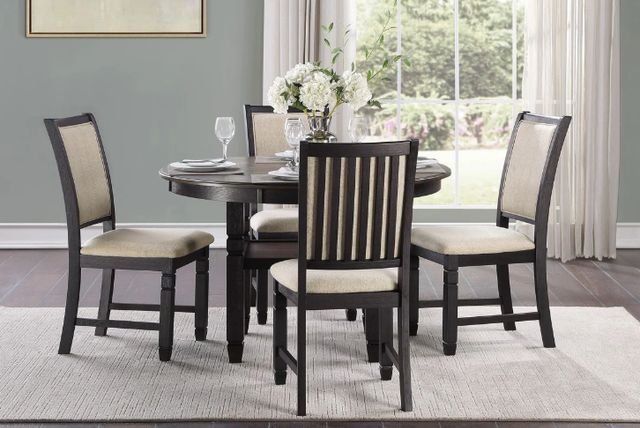 Homelegance® Asher Antique Black Round Dining Table-1