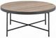 ACME Furniture Bage Weathered Gray Oak Coffee Table with Black Metal Base-3