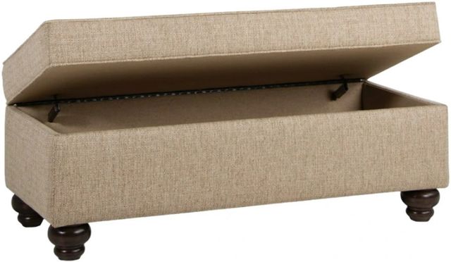 Smith Brothers Customizable 901 Storage Ottoman with Turned Leg-1