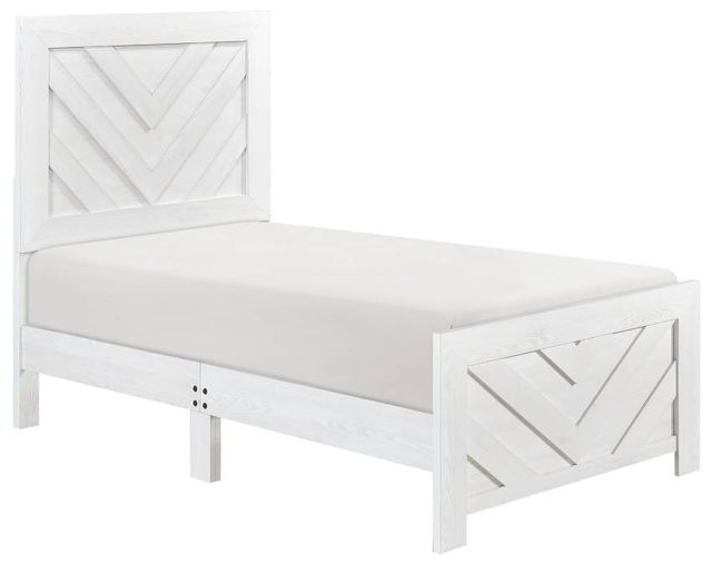 Homelegance® Corbin White Twin Panel Bed-0