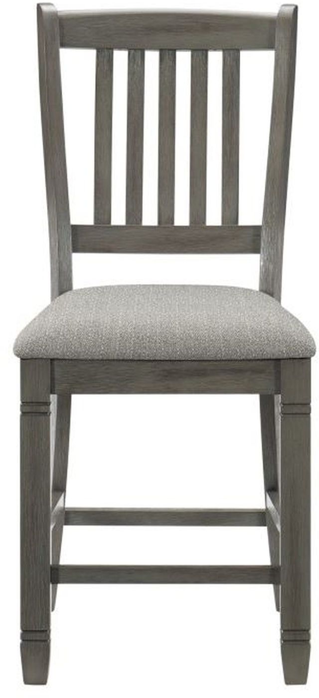 Mazin Furniture Granby Antique Gray Counter Height Chair-1