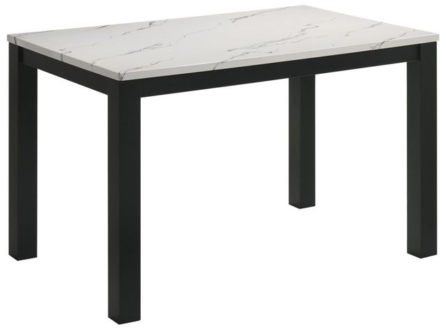 Crown Mark Resia Concrete Top Dining Table with Black Base-0