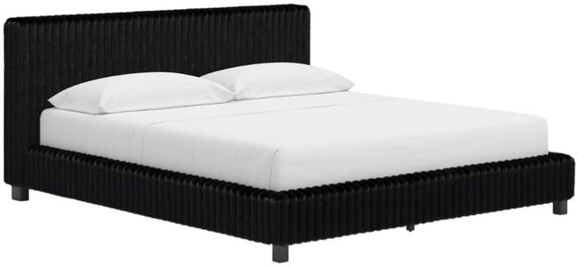 Signature Design by Ashley® Birmonton Black California King Upholstered Panel Bed-0