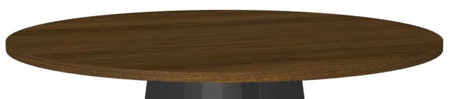 Amisco Customizable Gemma Walnut Veneer 48" Round Dining Table-1