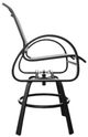 Telescope Casual Aruba Abalone/Black Aluminum/Fabric Outdoor Sling Balcony Height Swivel Cafe Chair-2