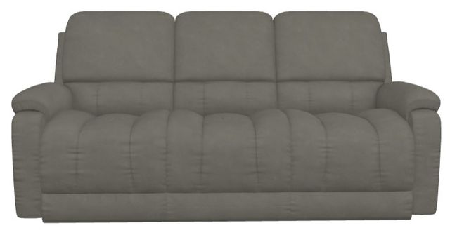 La-Z-Boy® Greyson Blue Grey Leather Manual Reclining Sofa-1