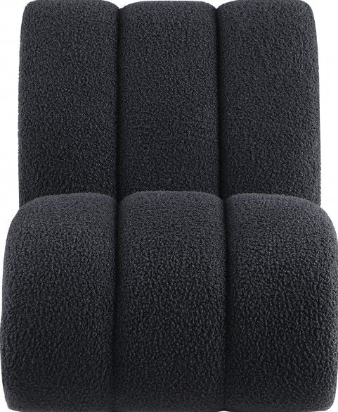 Meridian Furniture Swoon Black Faux Sheepskin Accent Chair-1