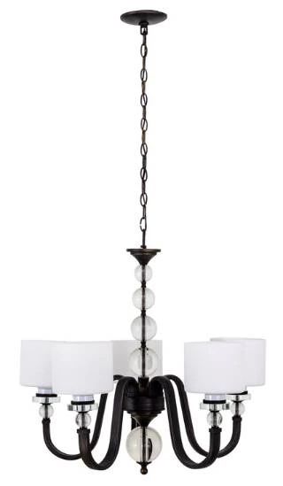 YHD Mitchell Peak Oil Rubbed Bronze 5-Light Chandelier-0