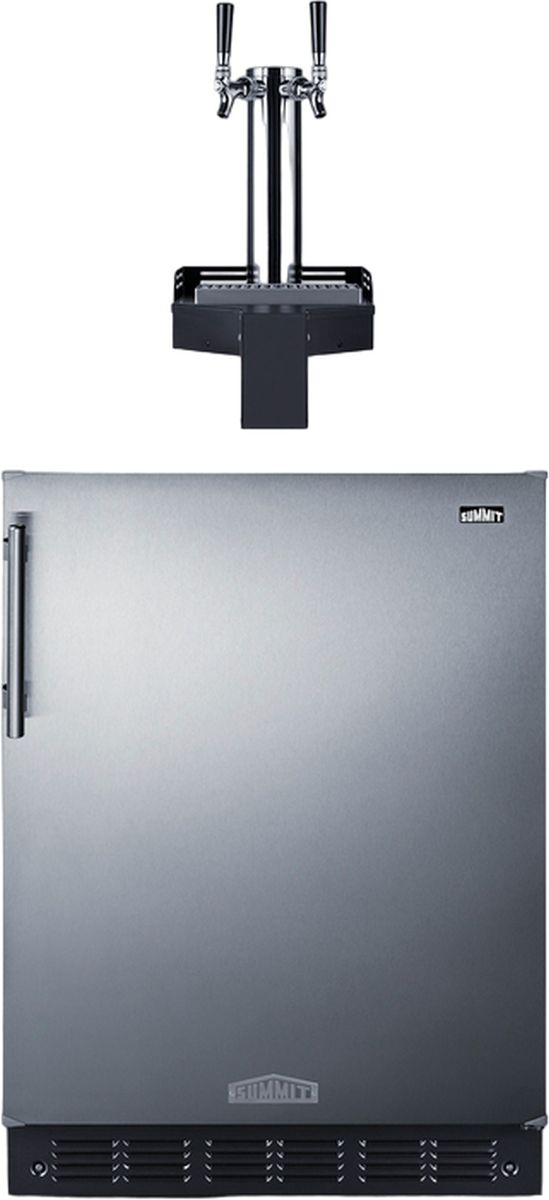 Summit® 5.8 Cu. Ft. Stainless Steel Built-In Floating Tap Cold Brew Kegerator-0