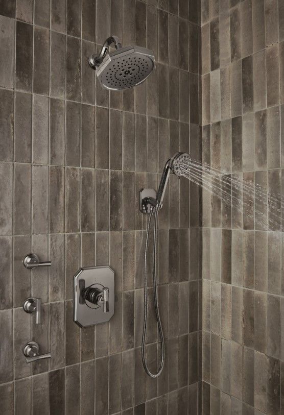 Brizo Beauclere® Brilliance® Black Onyx Sensori Thermostatic Valve Trim Cross Handle Kit-1