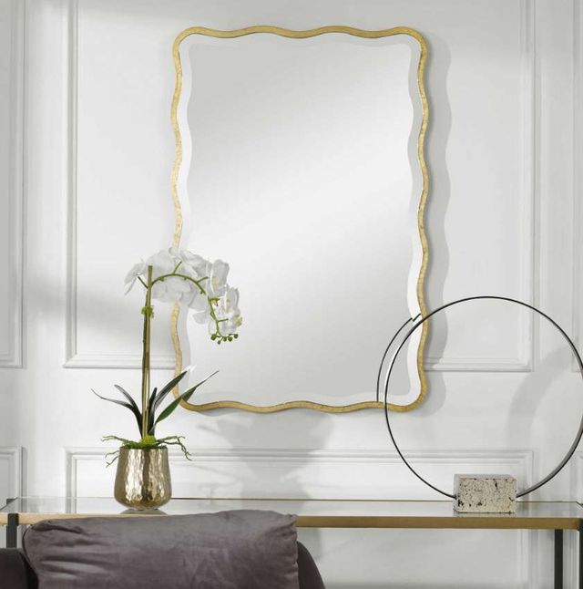 Uttermost® Aneta Gold Scalloped Mirror-1