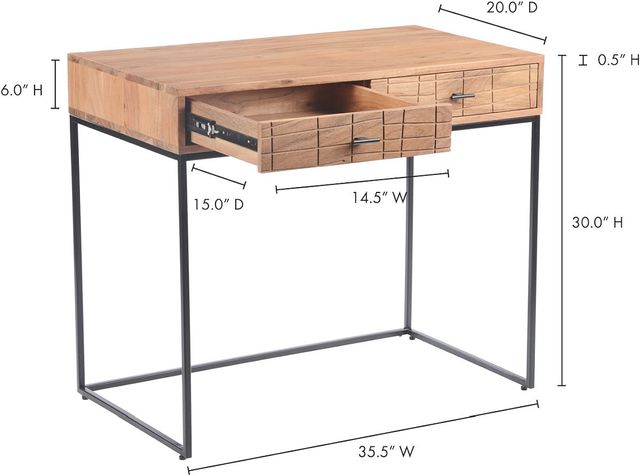 Moe's Home Collection Atelier Natural Desk-3