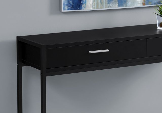 Monarch Specialties Inc. Black 48"L Two Drawers Metal Hall Console Table-2