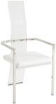 Michael Amini® State St. Stainless Steel/White Arm Chair-0