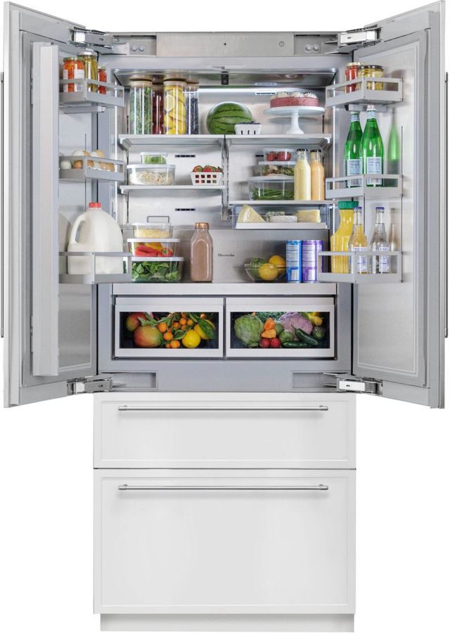 Thermador® Freedom® 36 in. 20.1 Cu. Ft. Panel Ready Built In Counter Depth French Door Refrigerator-2