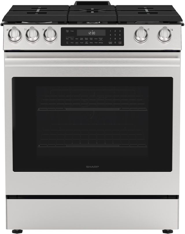 Sharp® 30” Stainless Steel Slide-In Gas Range with Convection-2
