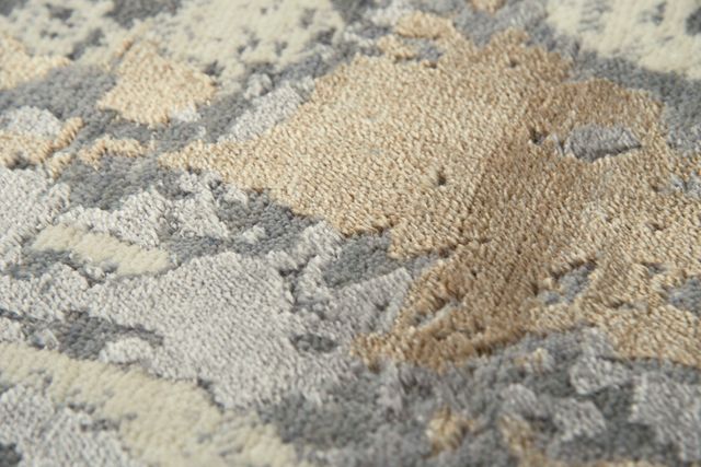 Rizzy Home Artistry Beige 18" Round Rug-1