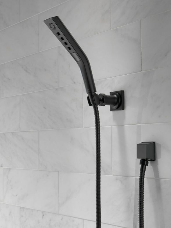 Delta Universal Showering Matte Black H2Okinetic® 3-Setting Wall Mount Hand Shower-3