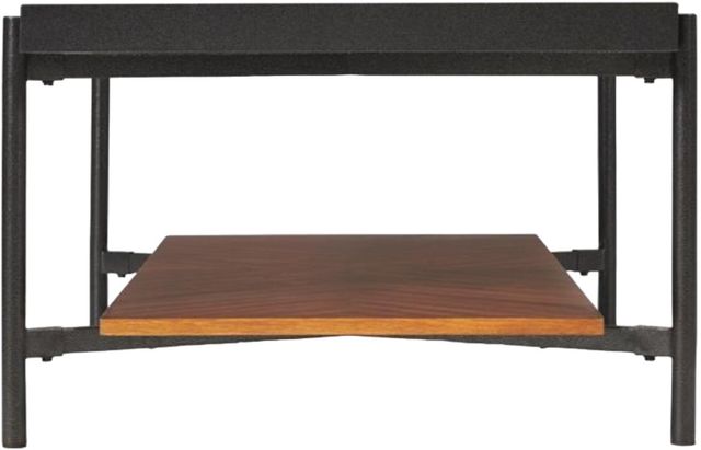 Riverside Furniture Lennox Black Cocktail Table with Rosewood Base-2