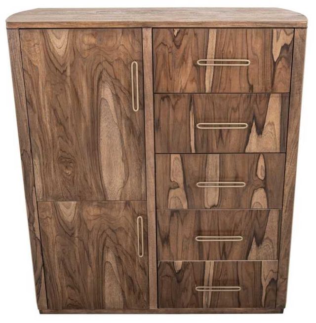 International Furniture Direct Balam Brown Gentleman's Chest-4