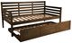 Kodiak Furniture Boho Rustic Walnut Twin Daybed Frame with Trundle-0