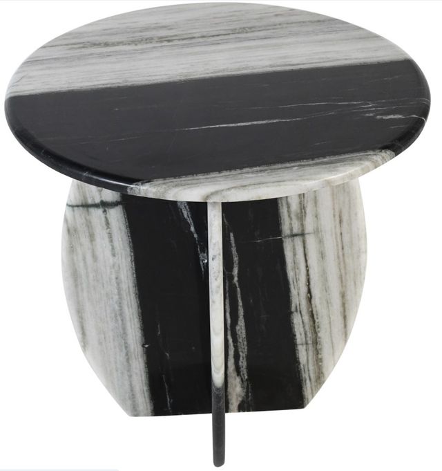 Meridian Furniture Formentera Panda Marble End Table-1