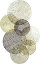 Harp & Finial® Sahara Gold/Iron/Silver Metal Art Disk Wall Sculpture-0