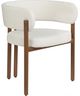 Meridian Furniture Gideon Cream/Walnut Vegan Leather Dining Chair-0