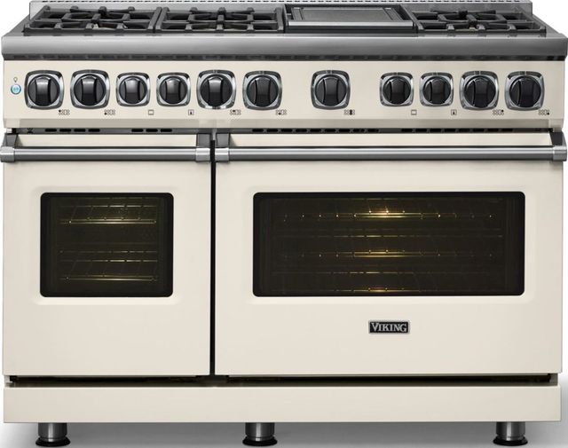 Viking® 7 Series 48'' Pure White Pro Style Dual Fuel Range with Griddle-2
