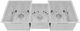 ZLINE Breckenridge Satin Stainless Steel 45" Undermount Triple Bowl Kitchen Sink with Bottom Grid-1