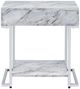 ACME Furniture Wither White Accent Table with Chrome Base-4