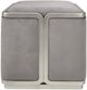 Michael Amini® Linea Gray Pearl/Silver Mist Ottoman-1