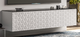 Salamander Designs® Chameleon Milan 245- White and Black Glass Speaker Integrated Cabinet-1