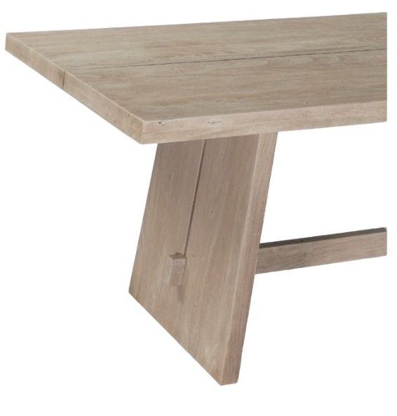 Home Trends & Design Piedmont Matte Driftwood Dining Table-3