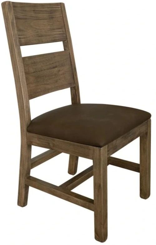 International Furniture Direct Natural Teca Brown Side Chair-0