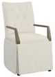 Fairfield® Customizable Entree Dining Concave Short Button Back Skirted Arm Chair-0
