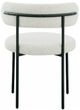 Meridian Furniture Beacon Cream/Black Boucle Upholstered Dining Chair-2