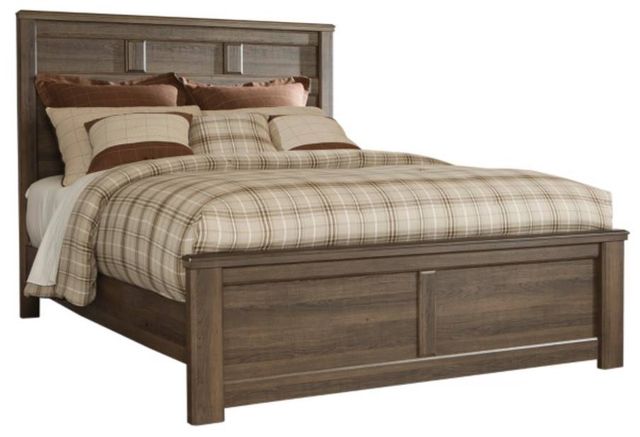 Signature Design by Ashley® Juararo 5-Piece Dark Brown King Panel Bed Set-1