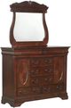 Elements International Chateau Vintage Cherry 7-Drawer Dresser and Mirror-0
