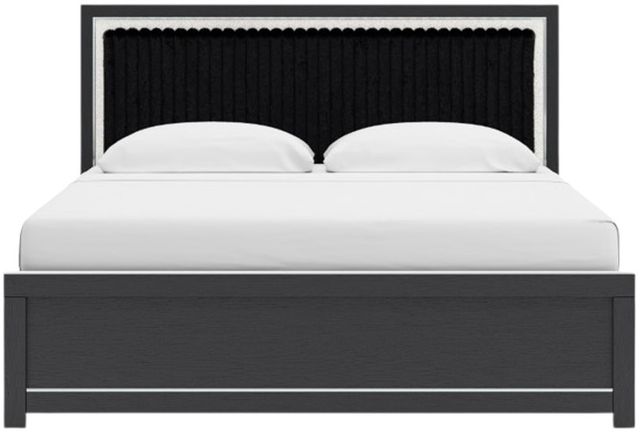 Signature Design by Ashley® Birmonton Black King Upholstered Panel Bed-2