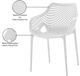 Meridian Furniture Mykonos White Plastic Outdoor Patio Dining Chair-5