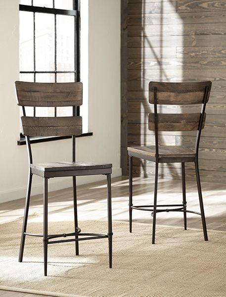 HH2 Home Jennings 5-Piece Walnut Counter Height Dining Set-1