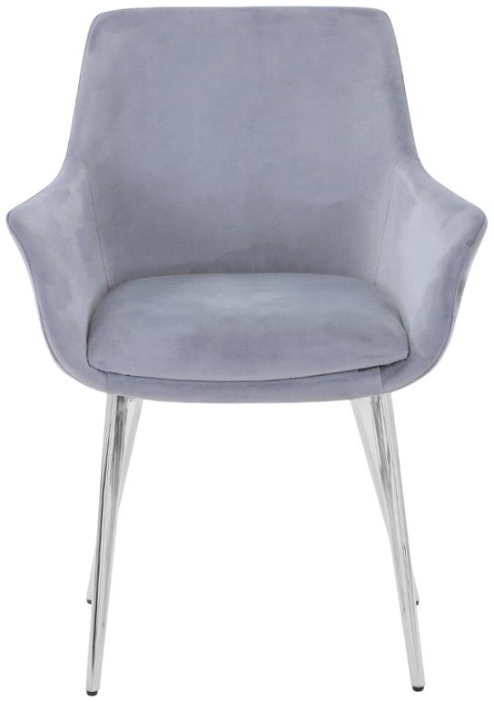 Jofran Inc. Urban Archive Stella Platinum Upholstered Dining Arm Chair-1