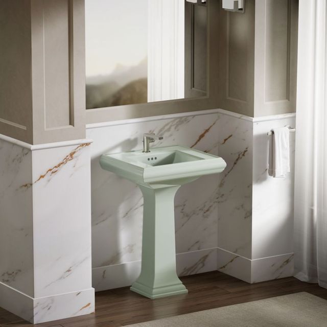 Kohler Memoirs® Aspen Green Bathroom Sink Pedestal-3