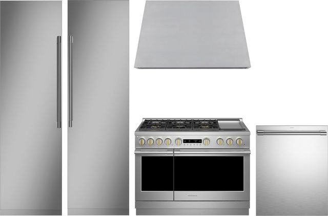 Monogram® 5 Piece Stainless Steel/Panel Ready Dual Fuel Kitchen Package-0