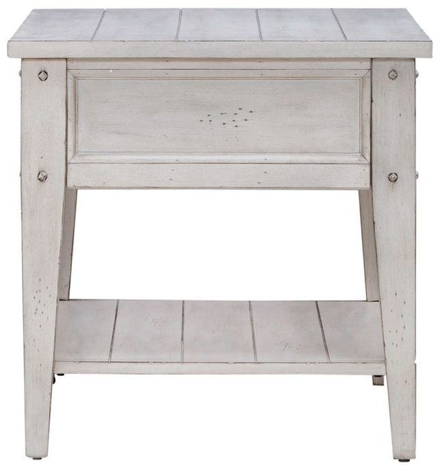Liberty Furniture Lake House Weathered White End Table-4